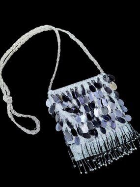 Evening or Prom Purse shoulder mini bag beads and sequin *read*